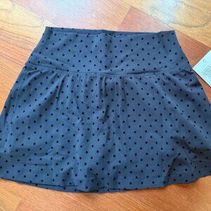 NWT Lululemon Flocked Polka Size 8 High-Rise Align Skirt Skort Polka Black